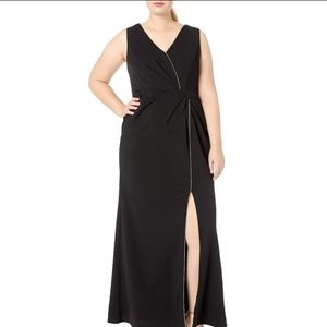 Adrianna Papell Sleeveless Draped Long Dress